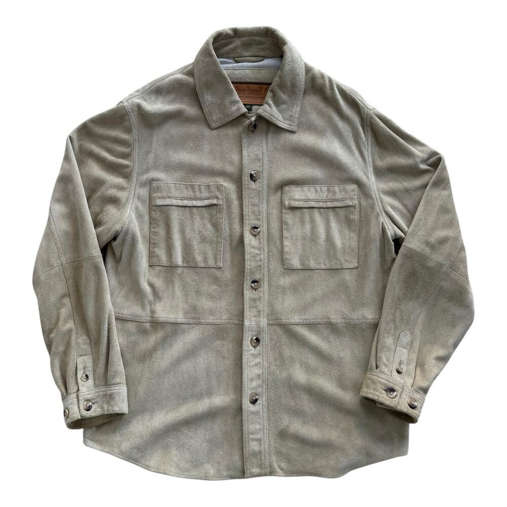 Vintage Y2K Timberland Weathergear Suede Shirt Men’s M